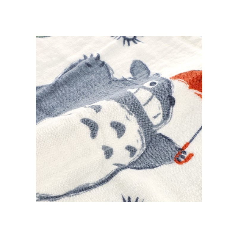 Linge de maison - Grande Serviette Imabari Totoro Parapluie 60x120 cm - Mon Voisin Toto