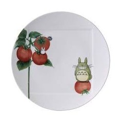 Porcelana japonesa - Plato 27 cm Totoro Tomate - Mi vecino Totoro