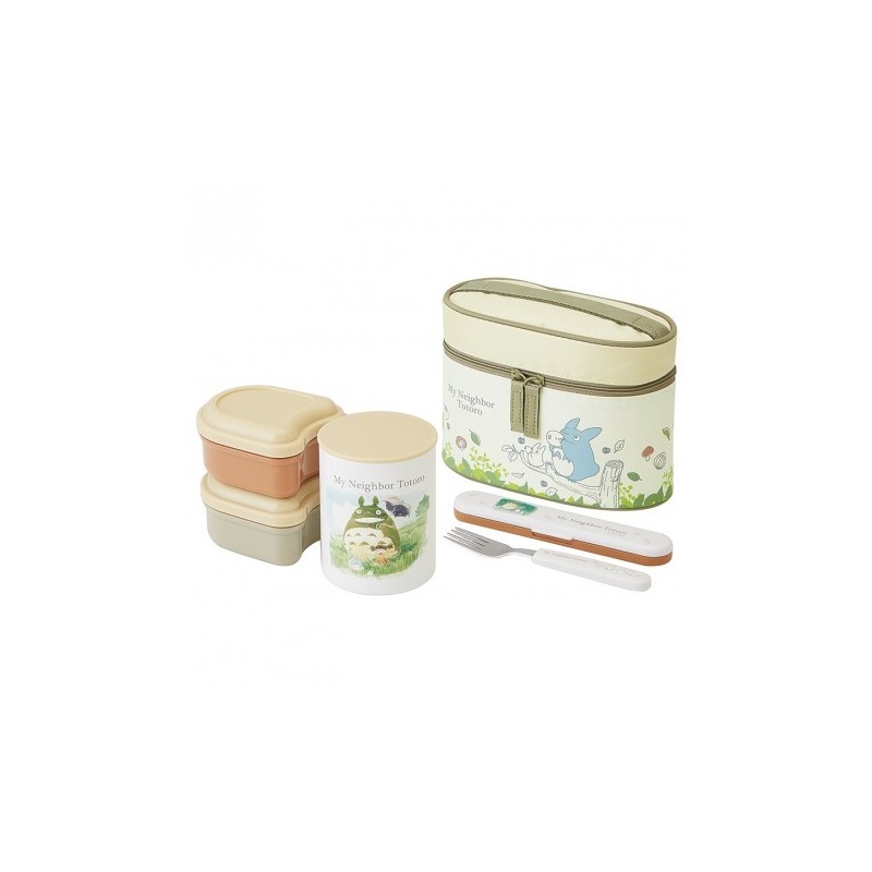 Picnics - BOLSA DE ALMUERZO 3 CAJAS ISOTÉRMICASY ACCESORIOS-Mi vecino Totoro