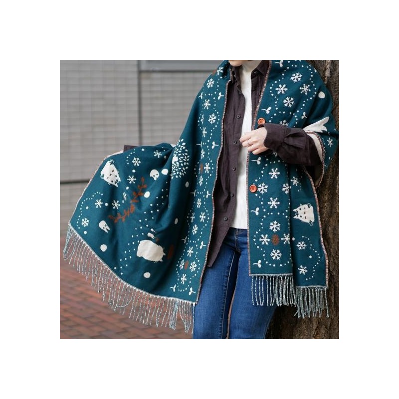 Outfits - STOLE WITH BUTTON WALKING IN SNOW - MY NEIGHBOR TOTORO