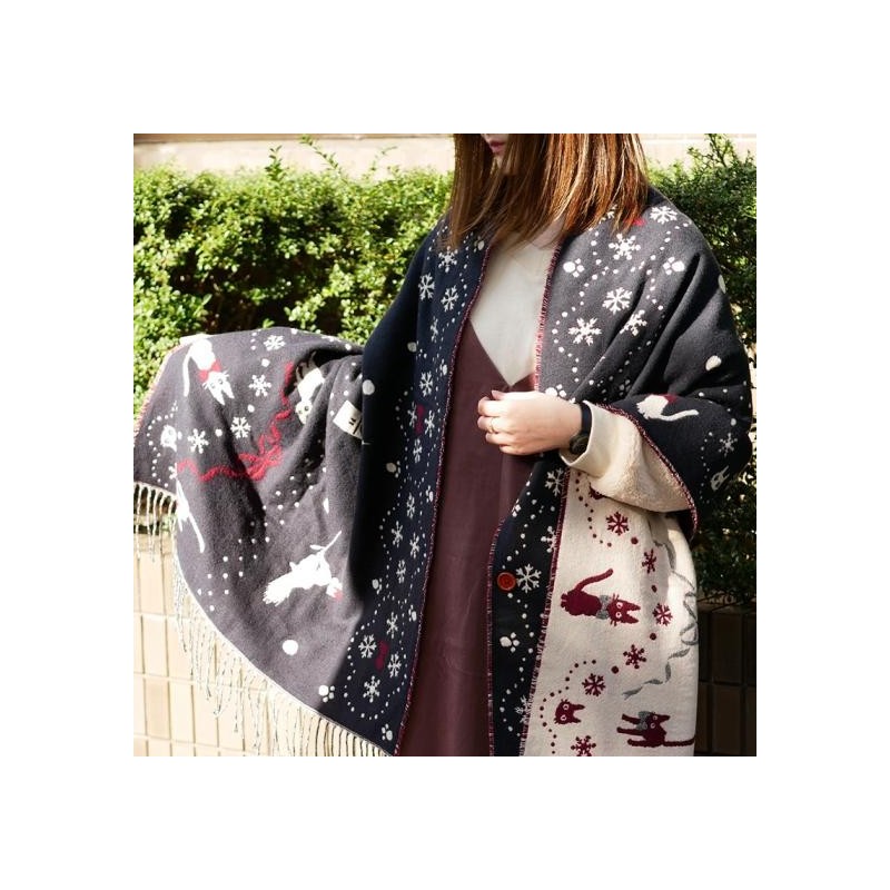 Outfits - STOLE WITH BUTTON KIKI SNOWING CITY - KIKI’S DELIVERY SERVICE