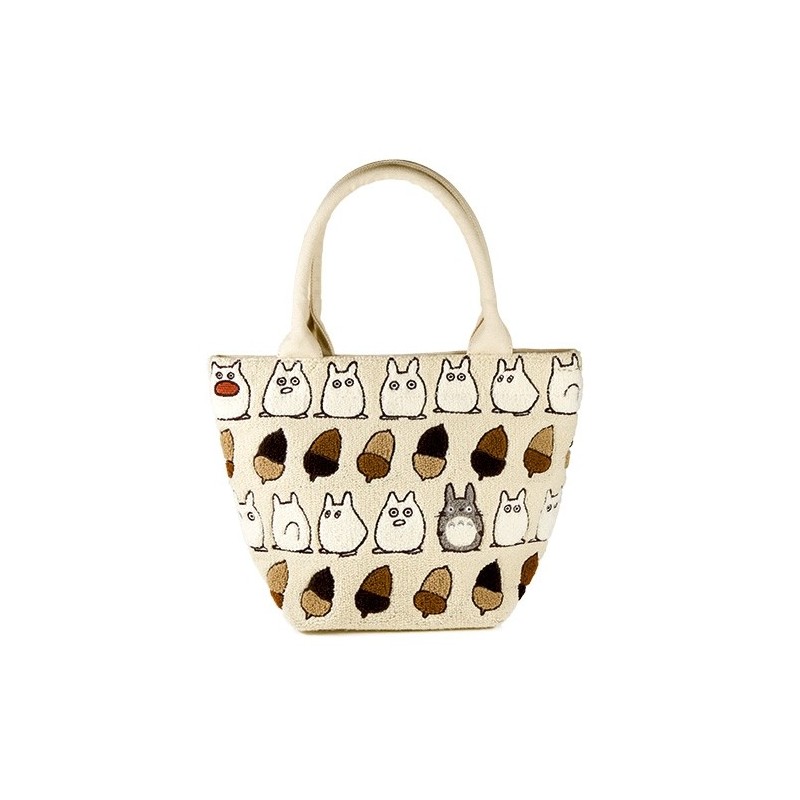 Bolsos - Bolso bordado beige Totoro Avellana - Mi vecino Totoro