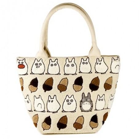 Bolsos - Bolso bordado beige Totoro Avellana - Mi vecino Totoro