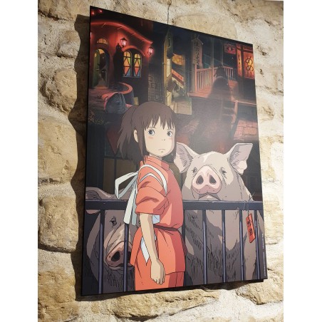 Cuadro de madera - Pintura 35x50 Ghibli - El viaje de Chihiro