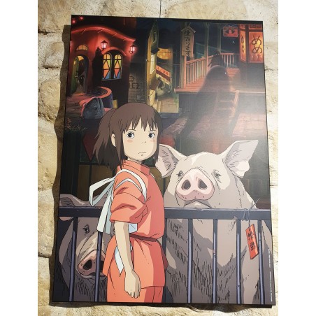 Cuadro de madera - Pintura 35x50 Ghibli - El viaje de Chihiro