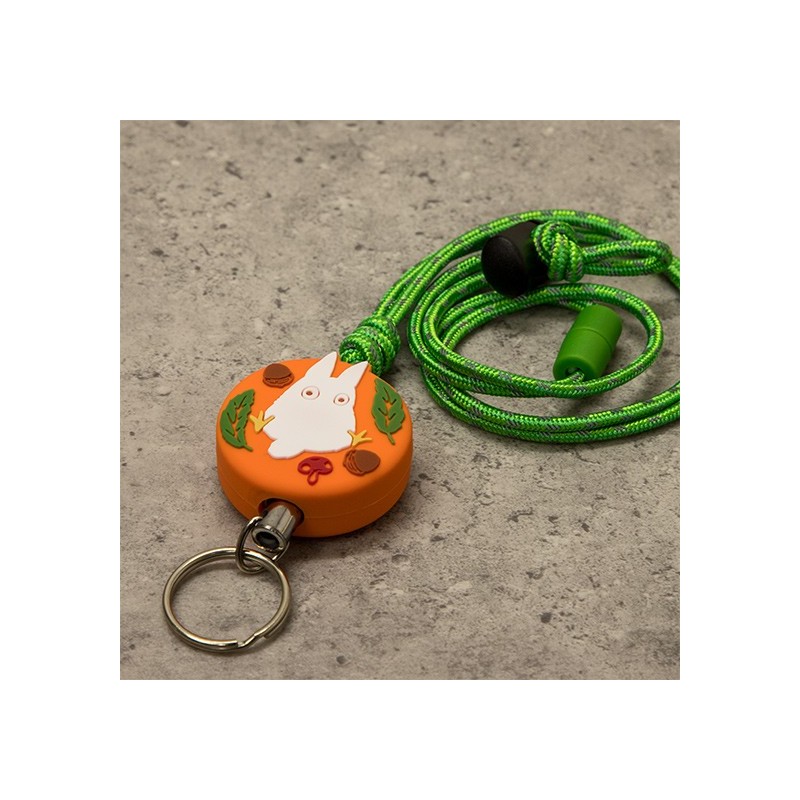 Straps - NECK STRAP WITH REEL WHITE TOTORO- MY NEIGHBOR TOTORO