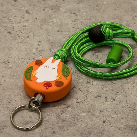 Straps - NECK STRAP WITH REEL WHITE TOTORO- MY NEIGHBOR TOTORO