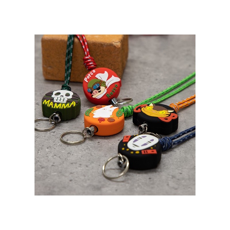 Straps - NECK STRAP WITH REEL WHITE TOTORO- MY NEIGHBOR TOTORO