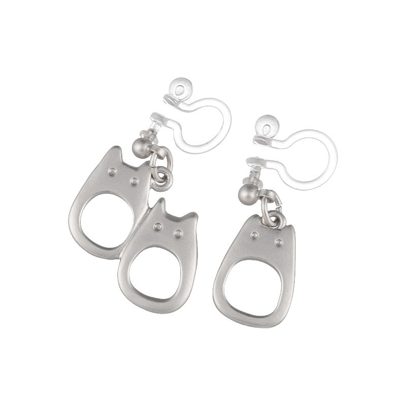 Bijoux - Bijou Boucles d’oreilles à clips Totoro Blanc Metal- Mon Voisin Totor