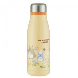 Kitchen and tableware - ONE PUSH STAINLESS STEEL BOTTLE TOTORO FLOWERS - MY NEIGHBOR TOTORO
