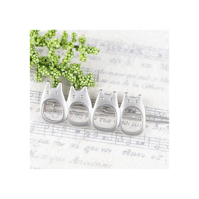 Bijoux - Bijou Barette Guirlande Totoro Blanc Metal- Mon Voisin Totoro