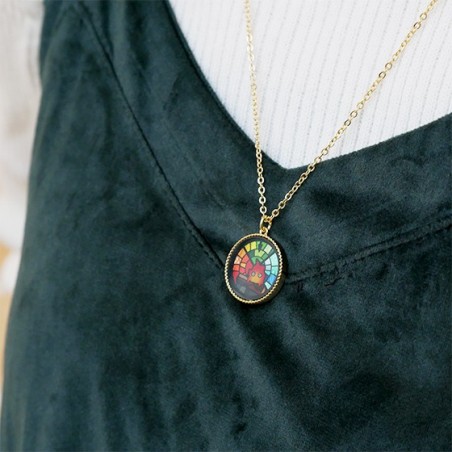 Joyería - Colgante joya Calcifer Vitrail- El castillo ambulante