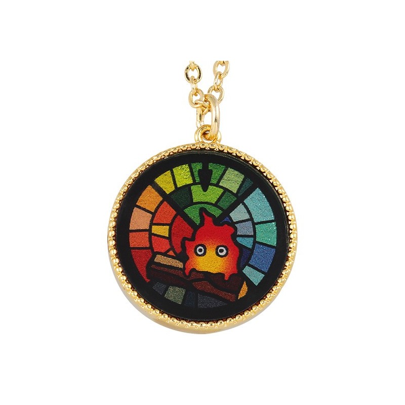Joyería - Colgante joya Calcifer Vitrail- El castillo ambulante