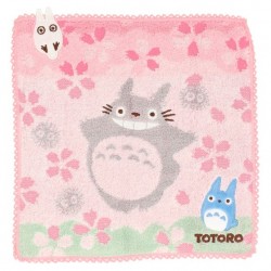 Household linen - Mini towel Totoro cherry blossoms 25x25 cm - My Neighbor Totoro
