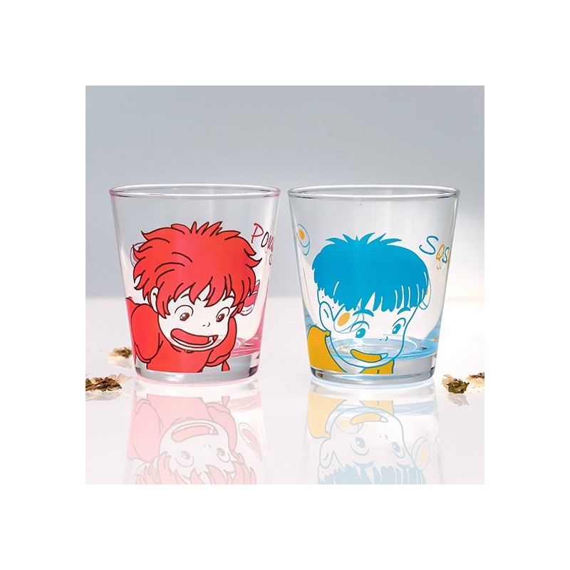 Cuisine et vaisselle - Set 2 Verres Ponyo & Sosuke - Ponyo sur la falaise