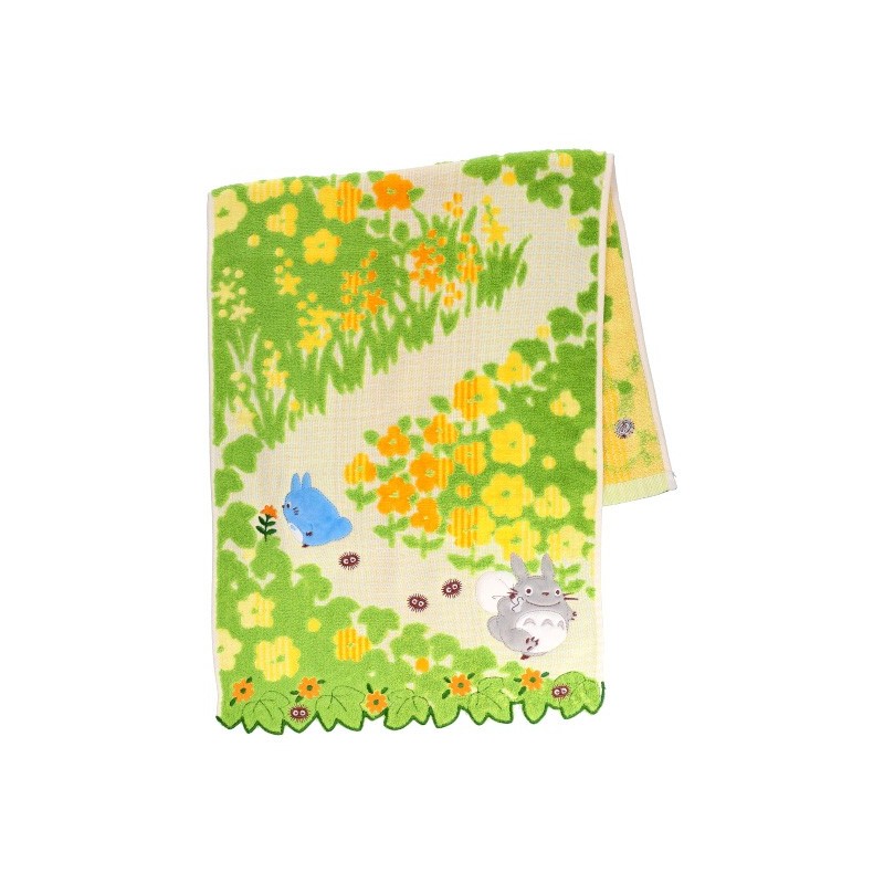 Linge de maison - Serviette Fleurs Jaunes 34x80cm - Mon voisin Totoro