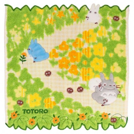 Ropa de hogar - Mini Toalla Flores Amarillas 25x25 cm - Mi vecino Totoro