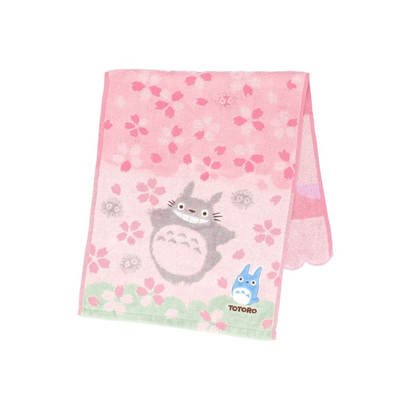 Household linen - Wash towel Totoro cherry blossoms 34x80 cm - My Neighbor Totoro