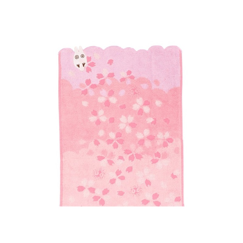 Household linen - Wash towel Totoro cherry blossoms 34x80 cm - My Neighbor Totoro