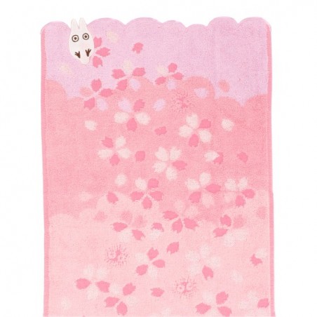 Household linen - Wash towel Totoro cherry blossoms 34x80 cm - My Neighbor Totoro