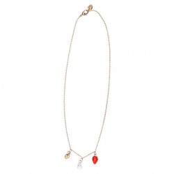 Bijoux - Collier Totoro Blanc Et Fraises - Mon Voisin Totoro