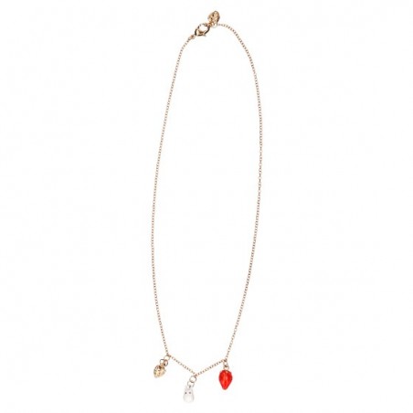 Bijoux - Collier Totoro Blanc Et Fraises - Mon Voisin Totoro