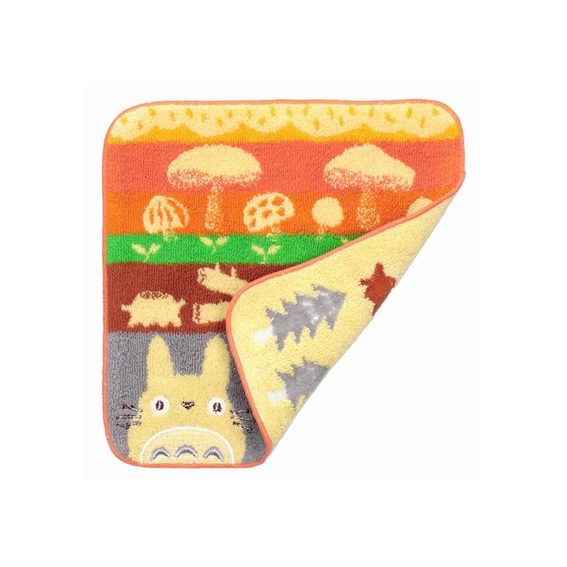 Linge de maison - Mini Serviette Champignons et Bûches 25x25cm - Mon voisin Totoro