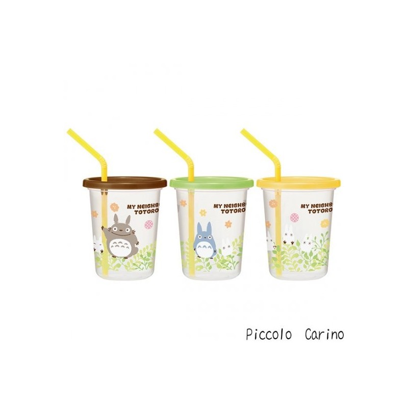 Cuisine et vaisselle - Set de 3 Verres avec Pailles Totoro - Mon Voisin Totoro