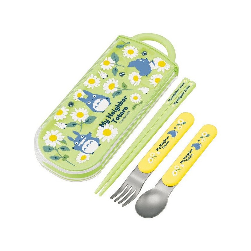 Chopsticks - Set Chopsticks Spoon Fork Middle Totoro Daisies - My Neighbor Totoro