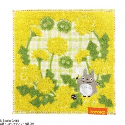 Linge de maison - Mini Serviette jaune Le préféré de la forêt 23×23 - Mon Voisin Totoro