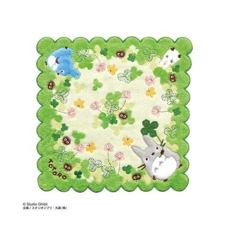 Ropa de hogar - Mini Toalla Totoro Trébol 25x25 cm - Mi vecino Totoro