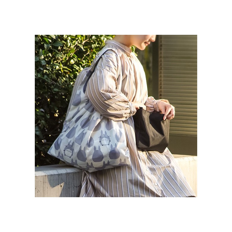 Bolsos - Bolsa plegable Silhouette Totoro Gris 40x20 cm - Mi vecino Totoro
