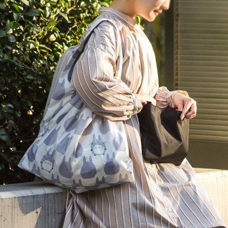 Bolsos - Bolsa plegable Silhouette Totoro Gris 40x20 cm - Mi vecino Totoro