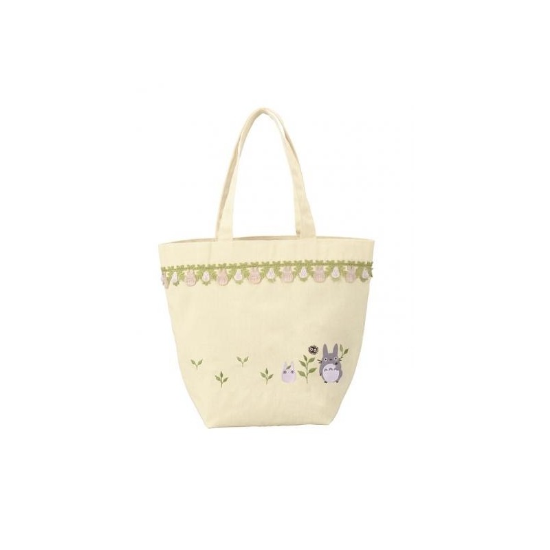 Sacs - Sac Totoro Gris et Blanc Prairie 32 x 15 cm - Mon Voisin Totoro