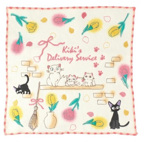 Linge de maison - Mini Serviette Famille des Chats 25x25 cm - Kiki la petite sorcière