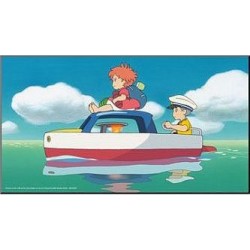 Cuadro de madera - Tableau Ghibli 02 - Ponyo y Sosuke