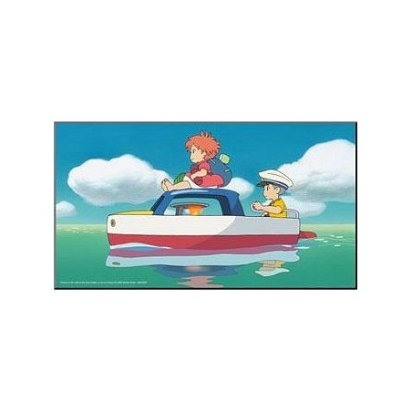 Cuadro de madera - Tableau Ghibli 02 - Ponyo y Sosuke