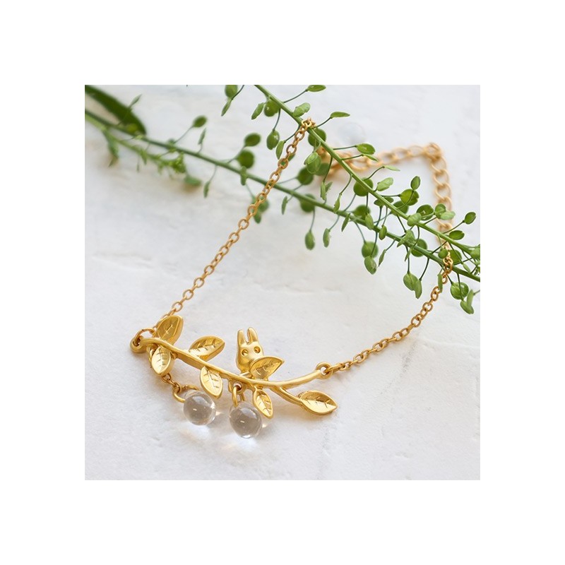 Bijoux - Bijou Bracelet Totoro Blanc Caché Dans Une Feuille -Mon Voisin Totoro
