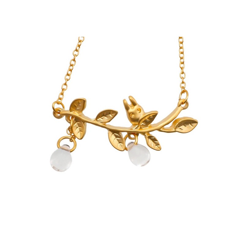 Bijoux - Bijou Bracelet Totoro Blanc Caché Dans Une Feuille -Mon Voisin Totoro