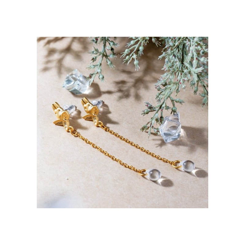 Bijoux - Bijou Boucle d’oreilles Totoro Blanc Goutte - Mon Voisin Totoro