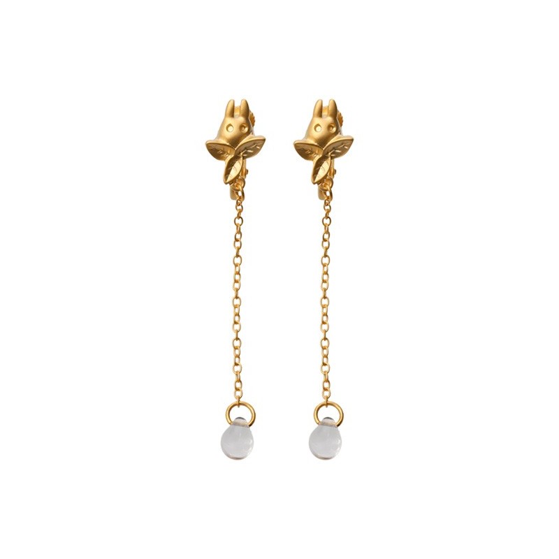 Bijoux - Bijou Boucle d’oreilles Clip Totoro Blanc Goutte - Mon Voisin Totoro