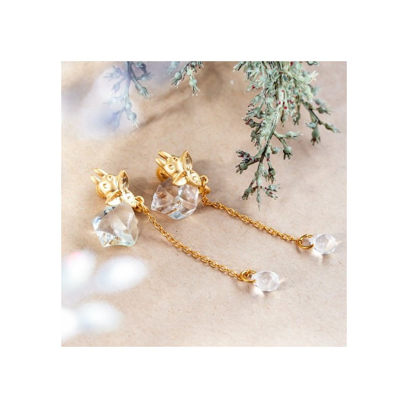 Bijoux - Bijou Boucle d’oreilles Clip Totoro Blanc Goutte - Mon Voisin Totoro