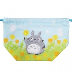 Bolsos - Bolsa con fuelle Totoro Flores 17 x 26 cm - Mi vecino Totoro