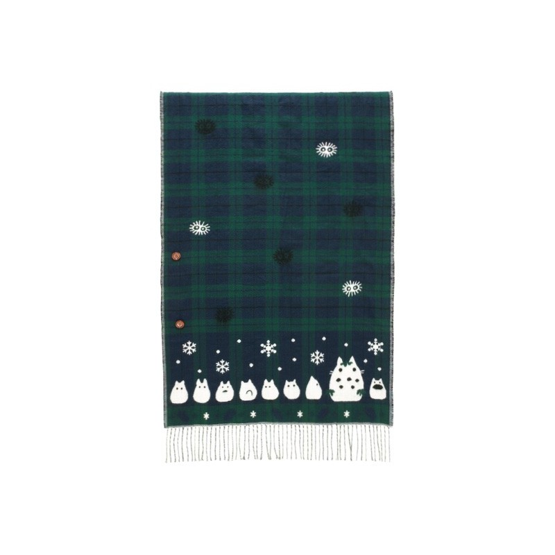 Textil - Estola con estampado de cuadros Totoro gancho - Mi vecino Totoro
