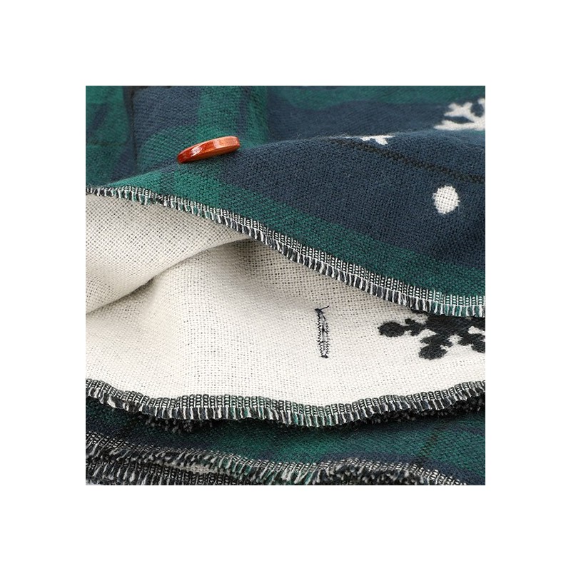 Textil - Estola con estampado de cuadros Totoro gancho - Mi vecino Totoro