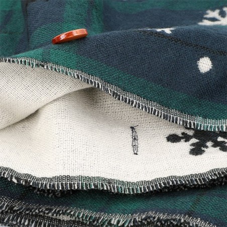 Textil - Estola con estampado de cuadros Totoro gancho - Mi vecino Totoro