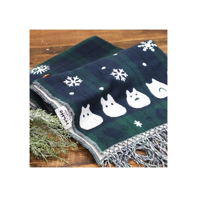 Textil - Estola con estampado de cuadros Totoro gancho - Mi vecino Totoro
