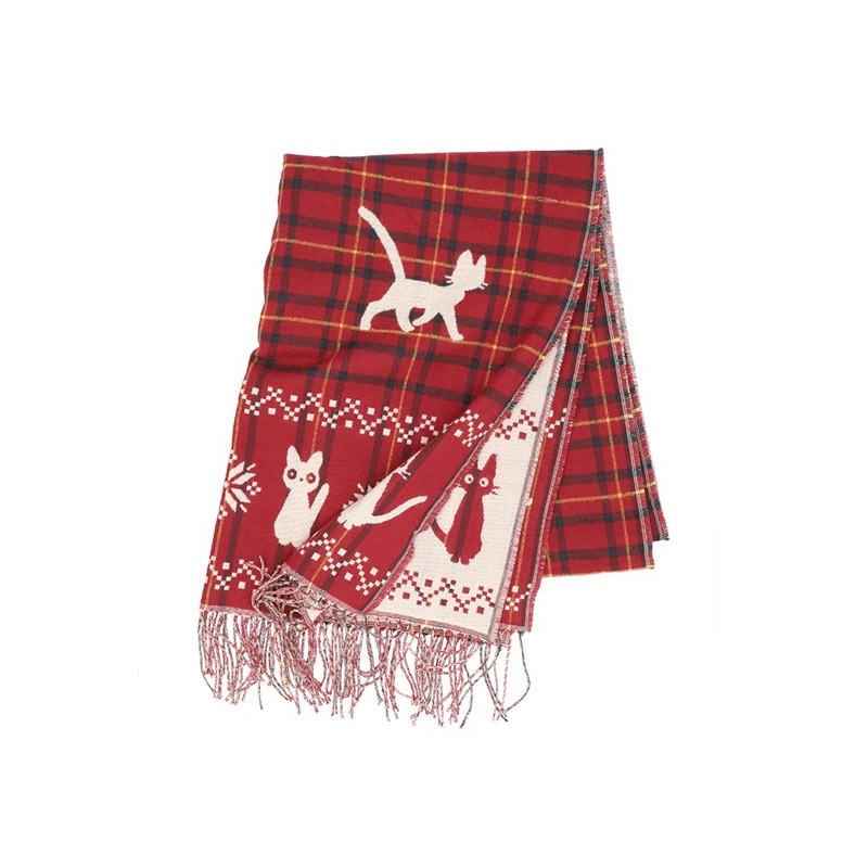 Textil - Estola con gancho estampado de cuadros Jiji - Nicky, la aprendiz de bruja