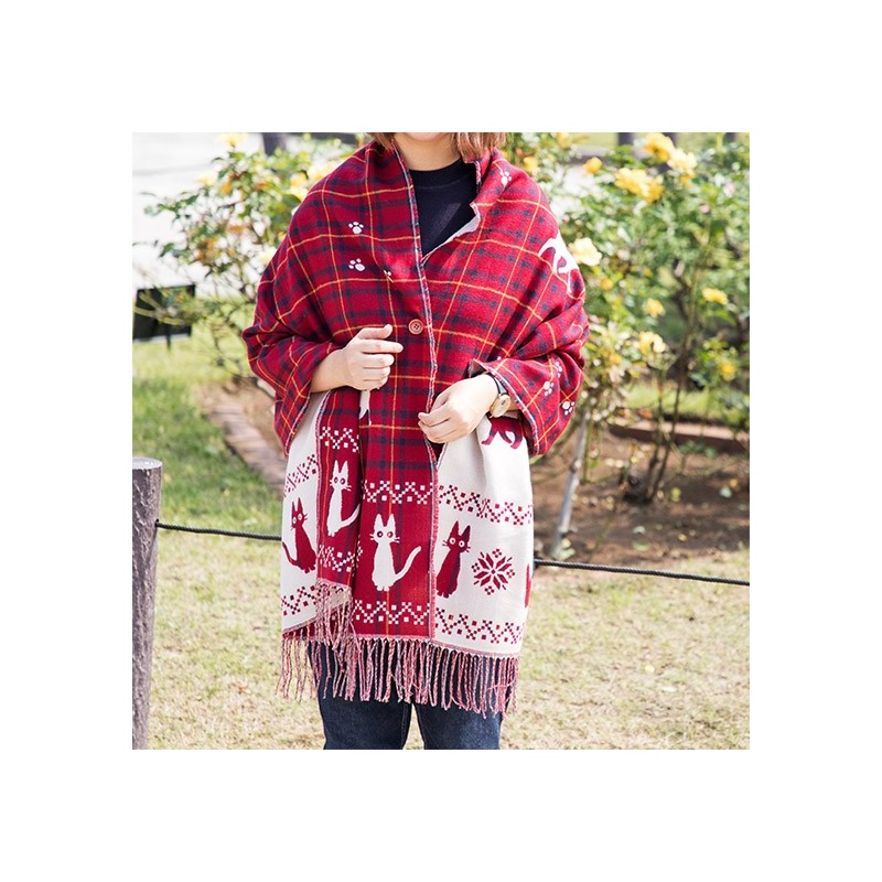 Textil - Estola con gancho estampado de cuadros Jiji - Nicky, la aprendiz de bruja