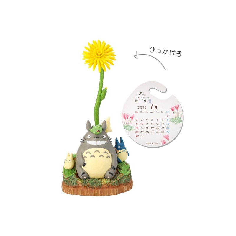 Statues - Totoro family & Dandelion calendar statue - My Neighbor Tororo